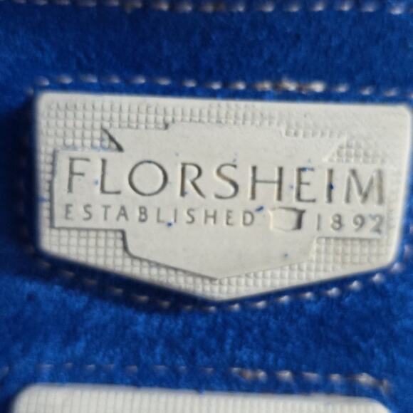 Florsheim Vintage Electric Blue Suede driving Elegant Loafers Mens 8.5 In Guc - Picture 9 of 16